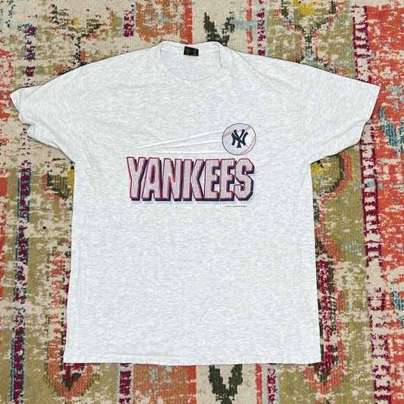 Vintage 90s New York Yankees MLB Baseball Crewneck 1990s Tshirt Mens - Picture 1 of 6